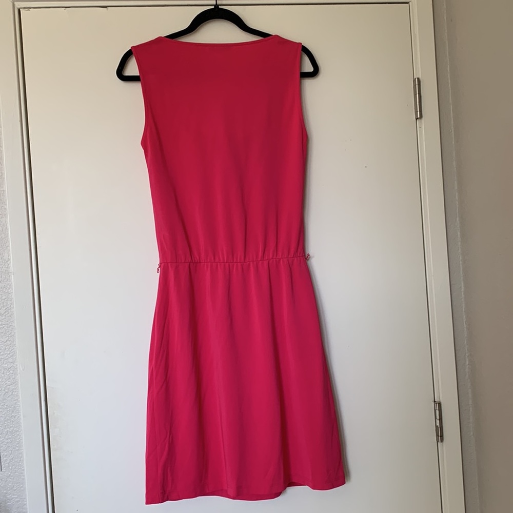 Josie Natori Elegant Cowl Neck Knee-Length Sleeveless Dress Pink - Picture 6 of 15